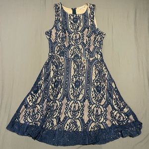 Blue Lace Homecoming dress!